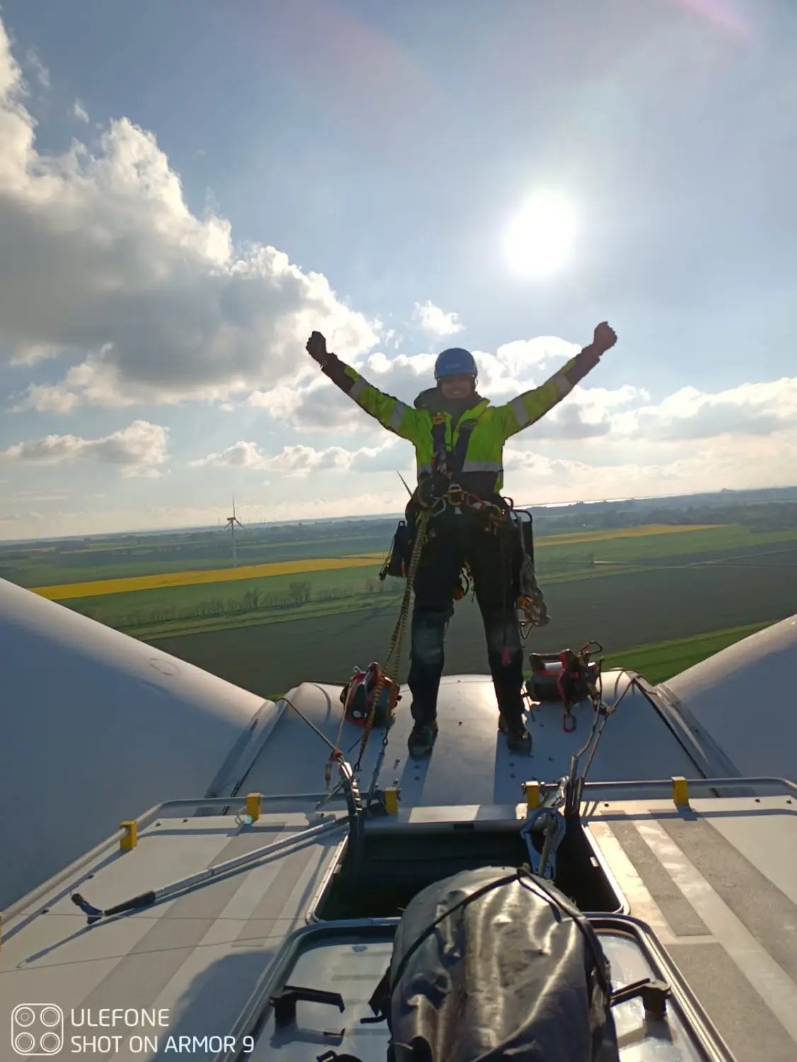 Industriearbeiter klettern von Höhenarbeit X-5001 UG
